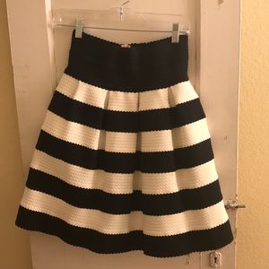 Black and White Stripe Skirt
